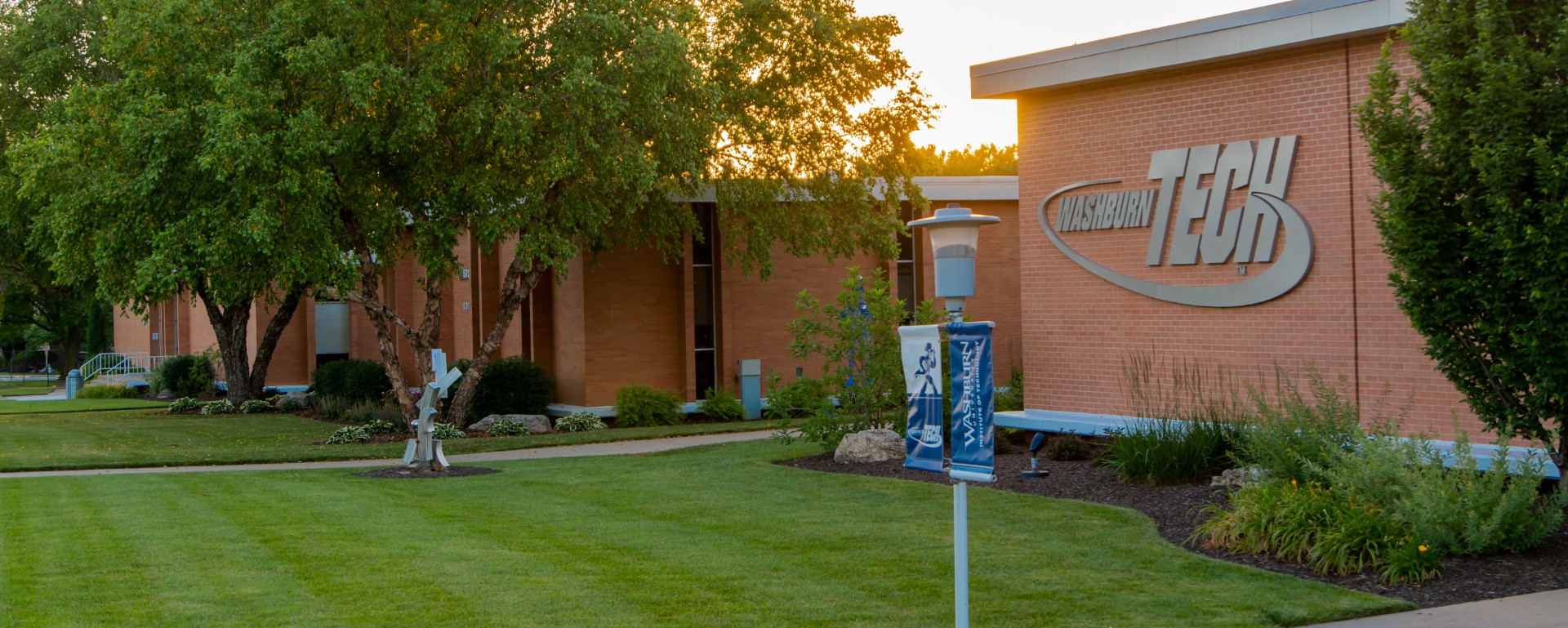 Ichabod statue in front of building