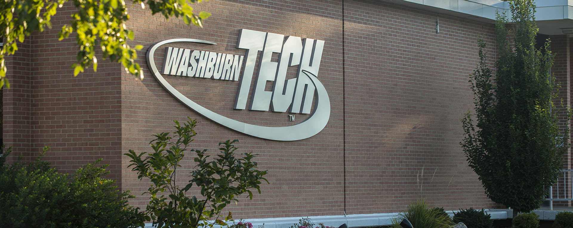 Washburn Tech sign on building.