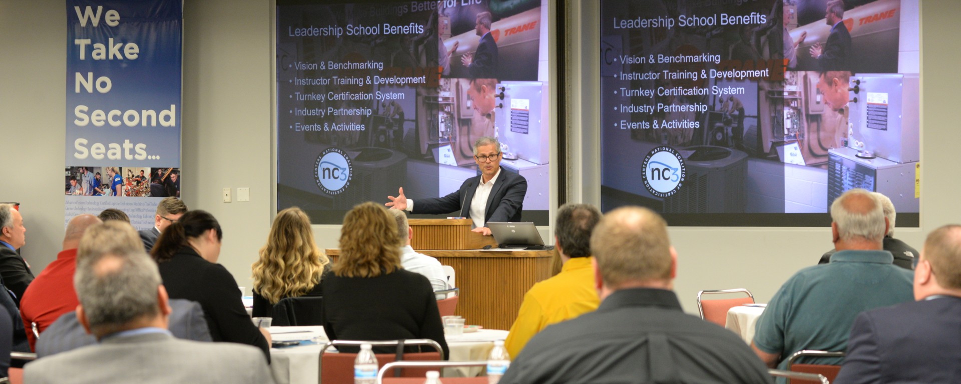 Leadership School speaker in front of Audience