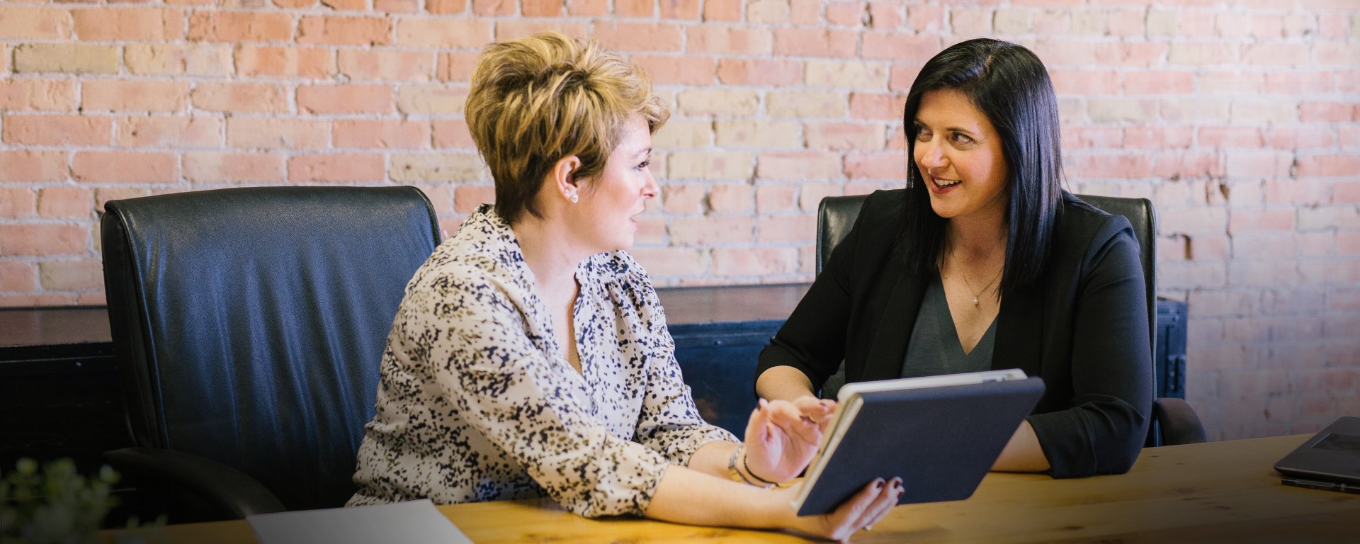 two people working in an office