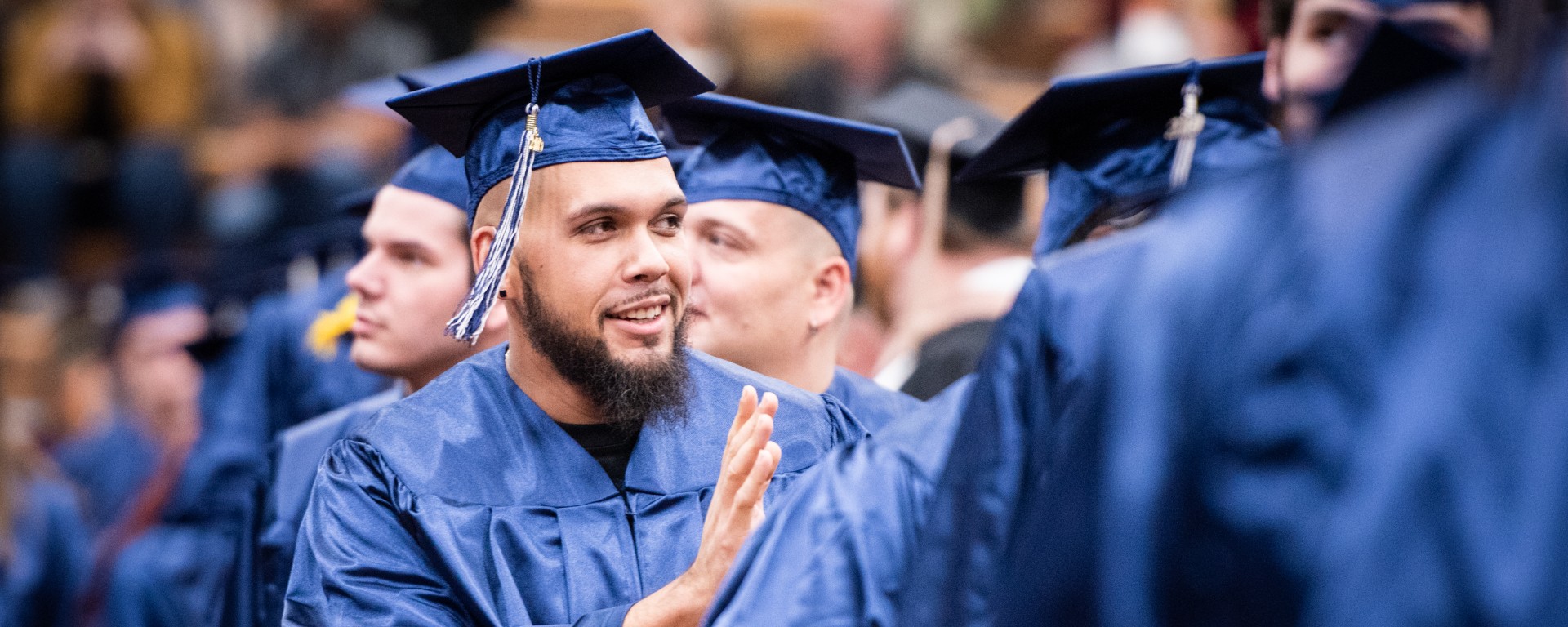 male graduate at commencement