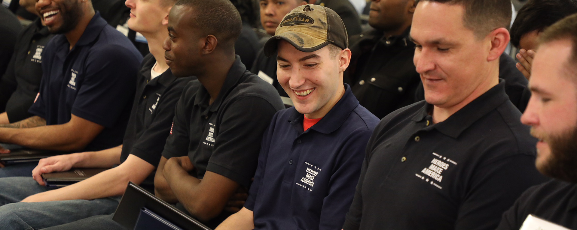 veterans at a certification ceremony