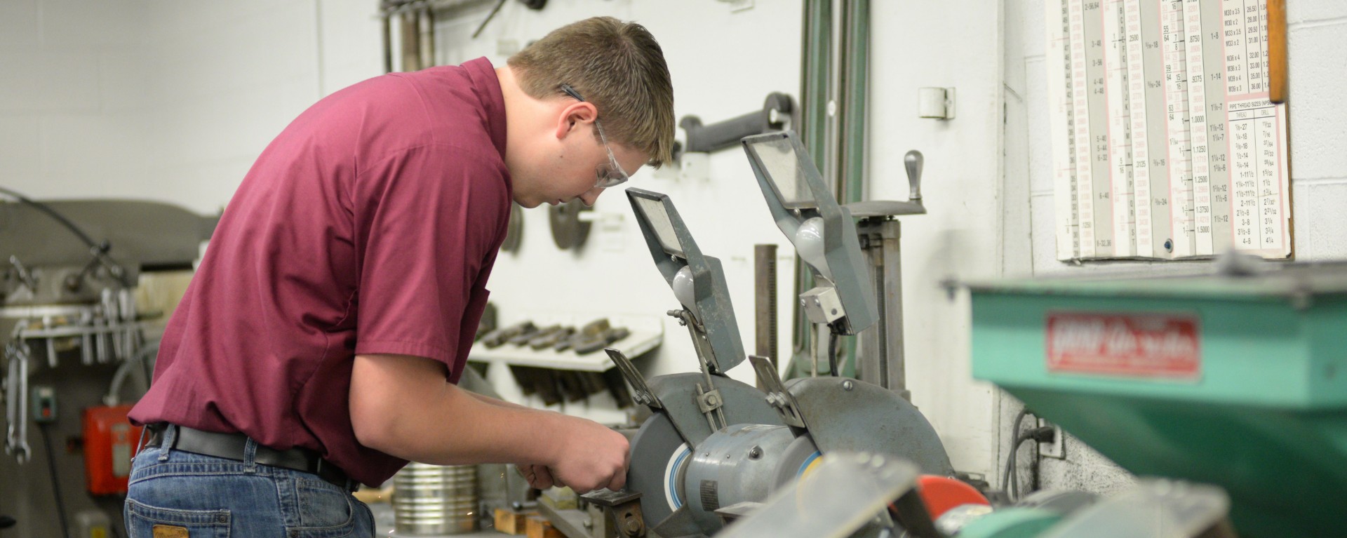 machinist in the shop