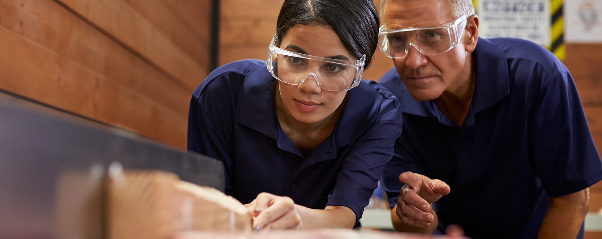 cabinet/millwork student with mentor