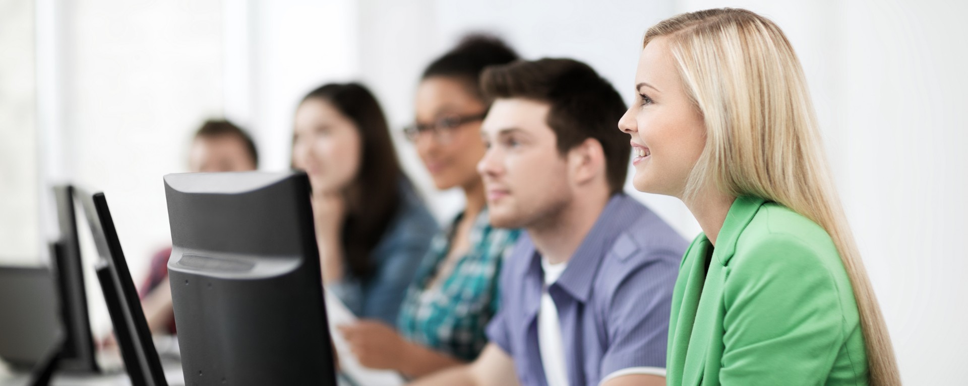 students in computer lab