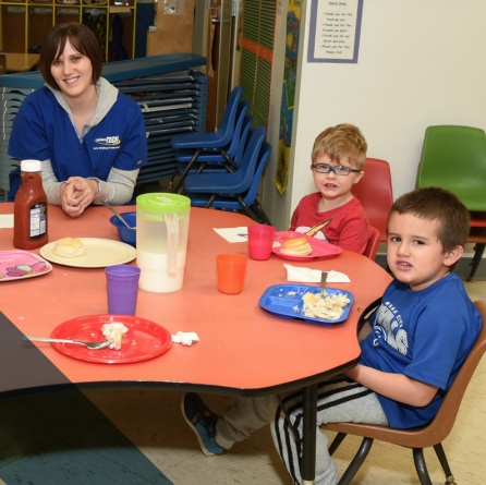 kids at table