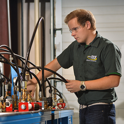 AST student working in the lab