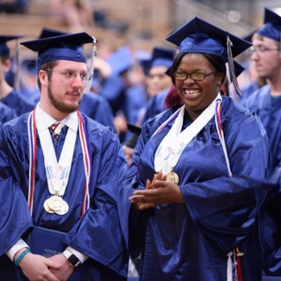 Washburn Tech students at graduation