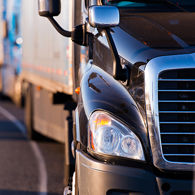 semi-truck on the road